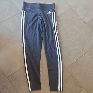 Adidas Kids Dark Blue Leggings with White Stripes. new w/o Tag